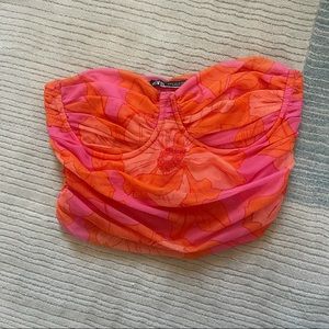 zara tulle corset top